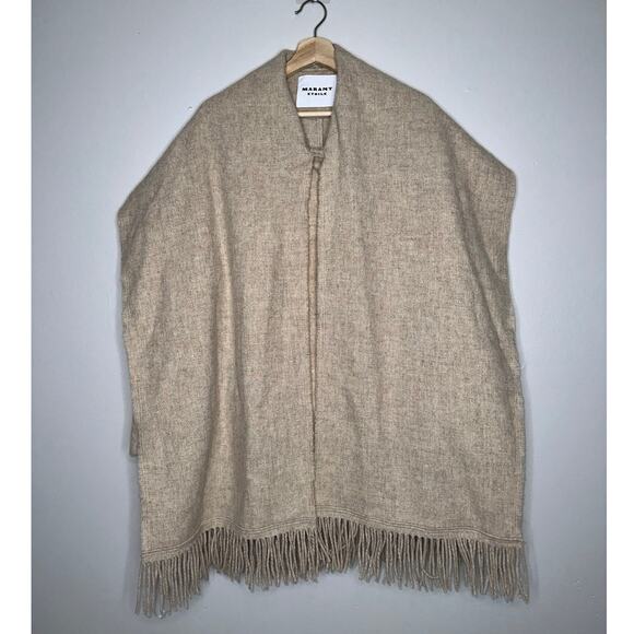 Isabel Marant Cream Cape with Fringe - Picture 2 of 10
